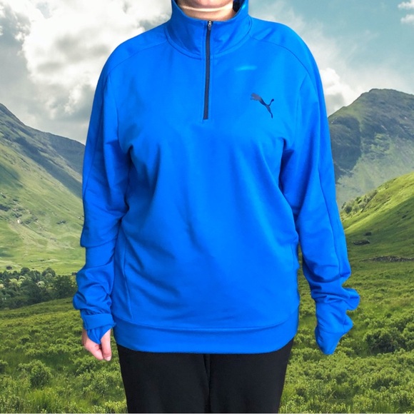 PUMA 1/4 ZIP PULLOVER, XL, UNISEX, W/HIDDEN THUMB HOLES - Picture 2 of 15